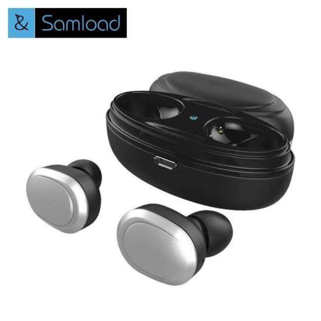 Planet Gates T12-Black Sport Headphones Wireless Bluetooth Headset Waterproof Stereo Earphone with Chargin Case for iPhone 6 7 8 Xiaomi Android