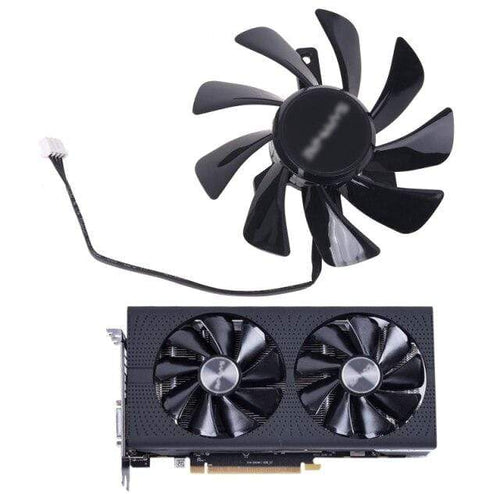 Planet Gates T129215SU RX 570 470D GPU Cooler Video Card Fan for Sapphire Radeon ITX Graphics