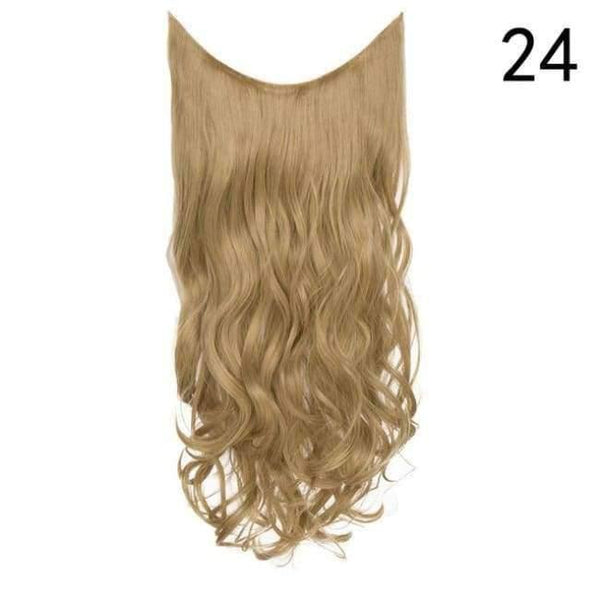 Planet Gates T1342 / 24inch / China 24" Long Curly U Part Wigs for Women 100% Natural Real Synthetic Hair Extension Black Brown Blonde 60cm 180g