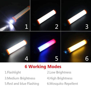 Planet Gates T15 IP68 LED Camping Lantern with Magnet Tent Light USB Charging Outdoor Emergency Power Light 6 Modes Flashlight Mosquito Repellent