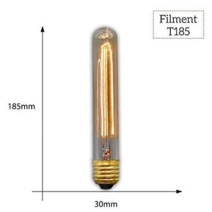 Planet Gates T185 Filament / E27 MACLOU Vintage Edison Bulb E27 220V Retro Lamp 40WAmpoule Vintage Light Bulb Edison Lamp Incandescent Light Filament Edison Bulb