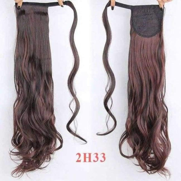 Planet Gates T1B/33/27 / 22inches / China 22" Long Wave Clip In Hair Tail False Hair Ponytail Hairpiece With Hairpins Synthetic Wig Pony Tail Hair Extensions