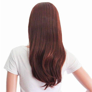 Planet Gates T1B/613 / 22inches / China Long Straight Blond Dark Brown Natural Half Wig For Women Heat Resistant Synthetic Clip In Hair Extensions Fake Hair MapofBeauty