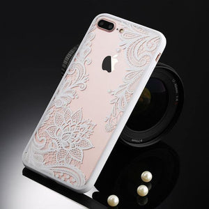 Planet Gates T2 White / For iPhone 5 5s SE USLION Sexy Floral Phone Case For Apple iPhone 7 8 6 6s 5 5s SE Plus Lace Flower Hard PC Cases Back Cover For iPhone X XR XS Max