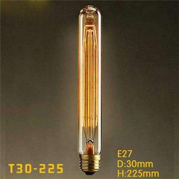 Planet Gates T225 filament / E27 Vintage Edison Bulb E27 220V Retro Lamp 40W Vintage Light Bulb Edison Lamp Incandescent Light Filament Edison Bulb