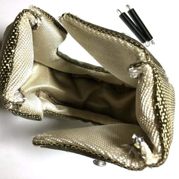 Planet Gates T25 T28 T3 T4 T6 Lava Turbo Blanket Titanium Turbocharger Turbo Heat Shield Cover Wrap Heat Insulating Cover Turbo Jacket