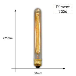 Planet Gates T26 Filament / E27 MACLOU Vintage Edison Bulb E27 220V Retro Lamp 40WAmpoule Vintage Light Bulb Edison Lamp Incandescent Light Filament Edison Bulb
