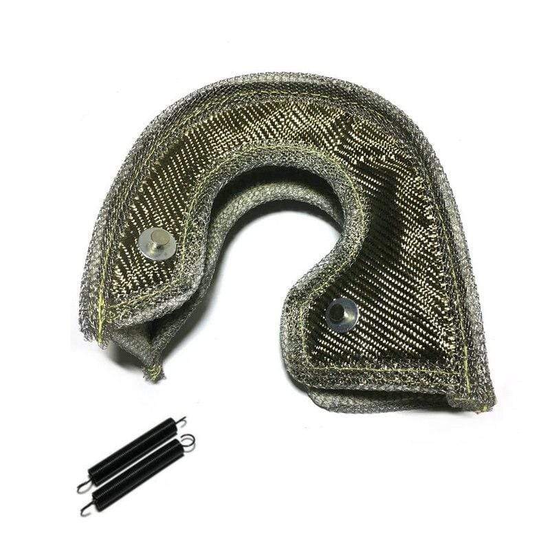 Planet Gates T3 Lava Fiber Turbo Blanket Engine Heat Shield Barrier Titanium Turbocharger Cover Turbine House With Metal Mesh