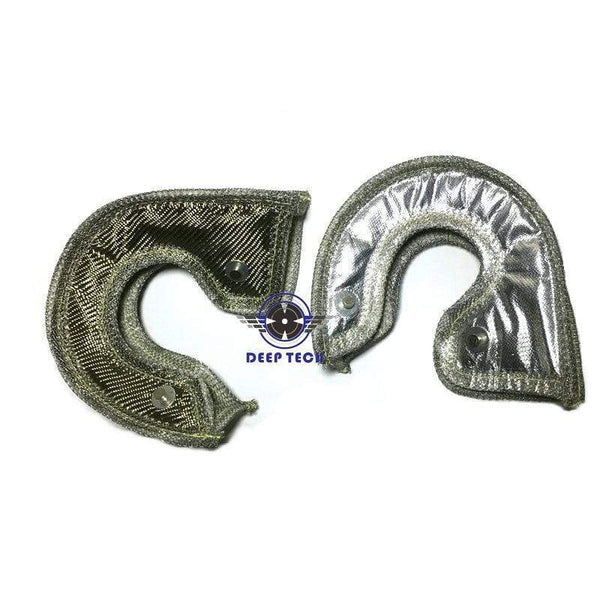 Planet Gates T3 Lava Fiber Turbo Blanket Engine Heat Shield Barrier Titanium Turbocharger Cover Turbine House With Metal Mesh