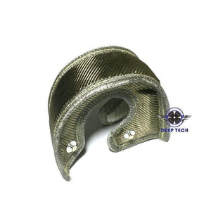 Planet Gates T3 Lava Fiber Turbo Blanket Engine Heat Shield Barrier Titanium Turbocharger Cover Turbine House With Metal Mesh