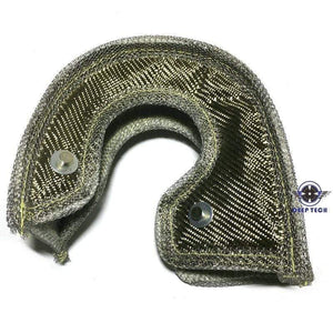 Planet Gates T3 Lava Fiber Turbo Blanket Engine Heat Shield Barrier Titanium Turbocharger Cover Turbine House With Metal Mesh