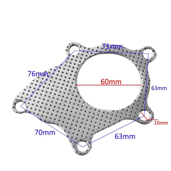 Planet Gates T3-T4 5-BOLT B/D SERIES TURBO MANIFOLD DOWNPIPE EXHAUST GRAPHITE ALUMINUM GASKET JR4953