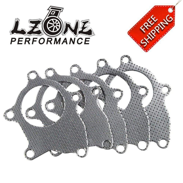 Planet Gates T3-T4 5-BOLT B/D SERIES TURBO MANIFOLD DOWNPIPE EXHAUST GRAPHITE ALUMINUM GASKET JR4953