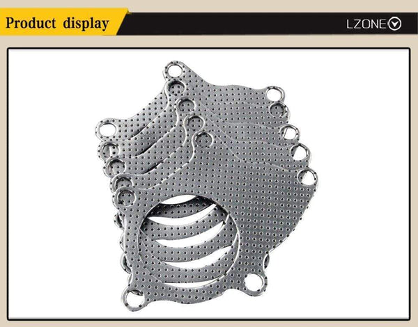 Planet Gates T3-T4 5-BOLT B/D SERIES TURBO MANIFOLD DOWNPIPE EXHAUST GRAPHITE ALUMINUM GASKET JR4953