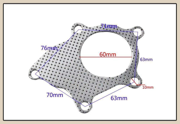 Planet Gates T3-T4 5-BOLT B/D SERIES TURBO MANIFOLD DOWNPIPE EXHAUST GRAPHITE ALUMINUM GASKET JR4953