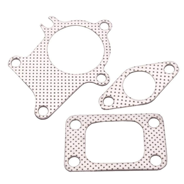 Planet Gates T3/T4 Turbo 5 Bolt Turbocharger Downpipe Gasket Combo Kit For Universal