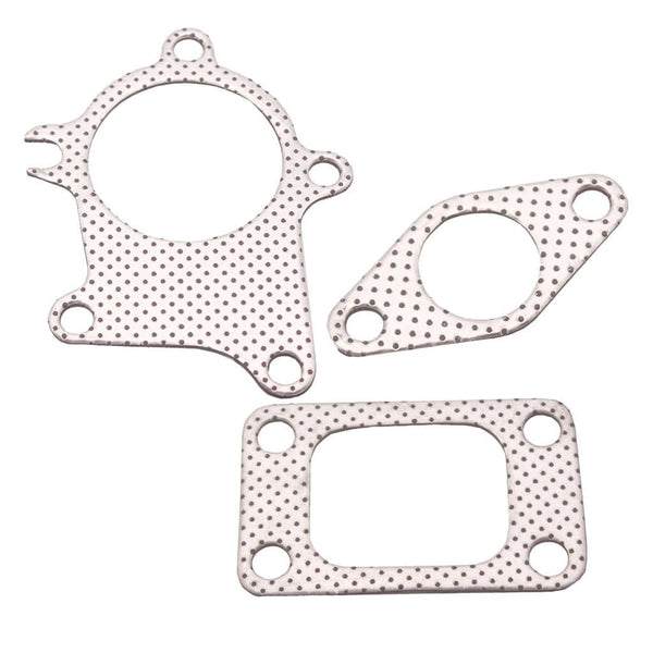 Planet Gates T3/T4 Turbo 5 Bolt Turbocharger Downpipe Gasket Combo Kit For Universal