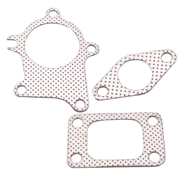 Planet Gates T3/T4 Turbo 5 Bolt Turbocharger Downpipe Gasket Combo Kit For Universal