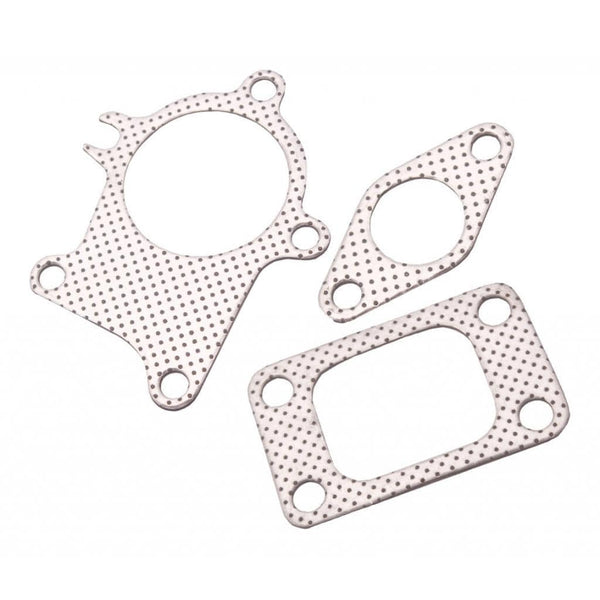 Planet Gates T3/T4 Turbo 5 Bolt Turbocharger Downpipe Gasket Combo Kit For Universal
