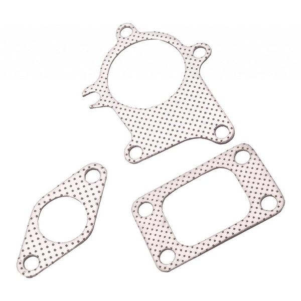 Planet Gates T3/T4 Turbo 5 Bolt Turbocharger Downpipe Gasket Combo Kit For Universal