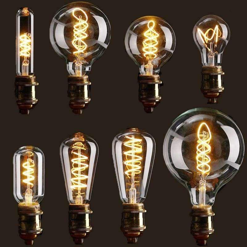 Planet Gates T45 / 110V Vintage Edison Bulb LED Light E27 4W Dimmable Industrial Filament LED Lamp Retro Glass Holiday Lights Decor Chandelier Lighting