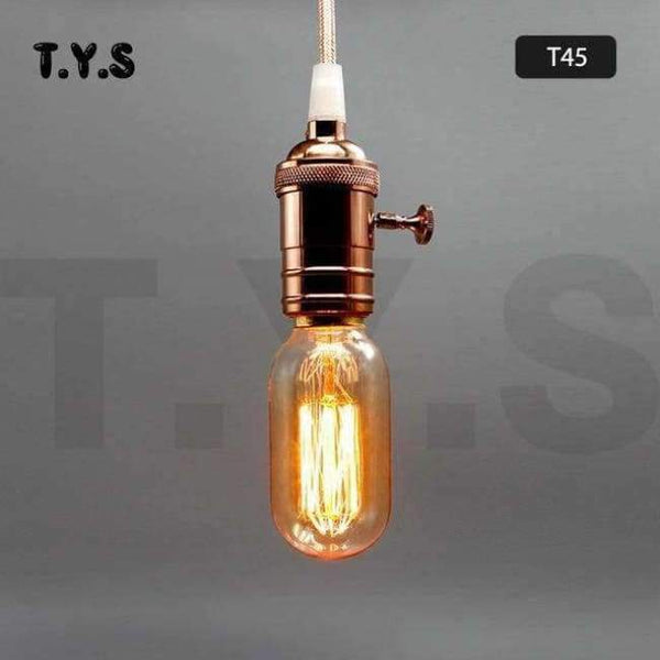 Planet Gates T45 žárovka s vláknem / 220V ampule Vintage Edison žárovka E27 40W 220V ST64 G95 Retro skleněná žárovka s vláknem pro domácí dekoraci