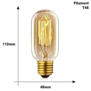 Planet Gates T45 filament 220V / E27 2017 Edison Bulb E27 220V 40W ST64 A19 T45 G80 G95 G125 Incandescent filament bulb lighting Retro Edison Light Bulb