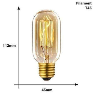 Planet Gates T45 filament 220V / E27 3PCS/Lot Edison Bulb E27 220V 40W ST64 A19 T45 G80 G95 G125 Incandescent filament bulb lighting Retro Edison Light Bulb