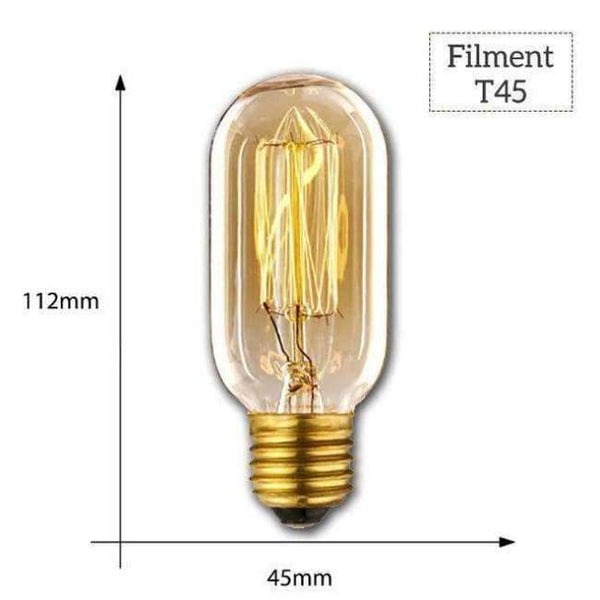 Planet Gates T45 žárovka s vláknem / E27 Edison žárovka lampada retro lampa žárovka ampule vintage žárovka E27 40w 220v pro dekoraci žárovka s vláknem E27 závěsná světla žárovka