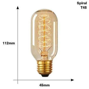 Planet Gates T45 spirai 220V / E27 3PCS/Lot Edison Bulb E27 220V 40W ST64 A19 T45 G80 G95 G125 Incandescent filament bulb lighting Retro Edison Light Bulb