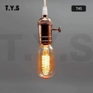 Planet Gates T45 Spirálová / 220V Ampule Vintage Edison Žárovka E27 40W 220V ST64 G95 Retro Skleněná Žárovka Dekorační Lampa Žárovky Pro Bytové Dekorace