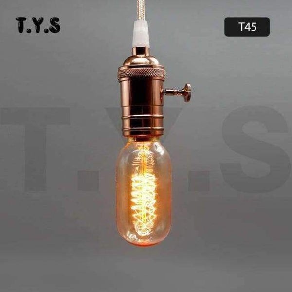 Planet Gates T45 Spirálová / 220V Ampule Vintage Edison Žárovka E27 40W 220V ST64 G95 Retro Skleněná Žárovka Dekorační Lampa Žárovky Pro Bytové Dekorace