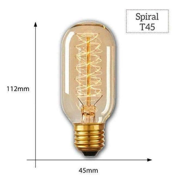 Planet Gates T45 Spiral / E27 Edison žárovka lampada retro lampa žárovka ampule vintage žárovka E27 40w 220v pro dekoraci žárovka s vláknem E27 závěsná světla žárovka