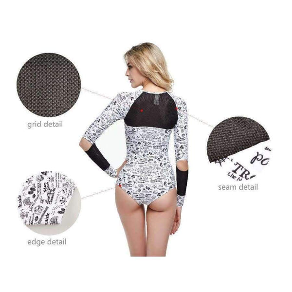 Planet Gates T5CC29caise / 4XL Female one piece swimsuit bathing suit Women Monokini  big size Swimsuit  long sleeve Swimwear 2016 plus size 4XL