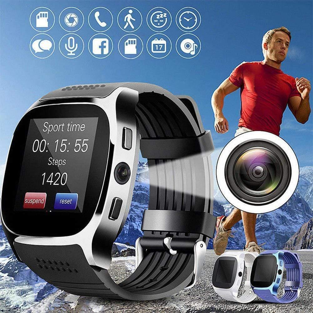 Planet Gates T8 Bluetooth Smart Watch With Camera Facebook Whatsapp Support SIM TF Card Call Sports Smartwatch For Android Phone PK Q18 DZ09