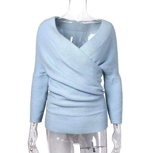 Planet Gates T865-Black / L Sexy V Neck Cross Knitted Sweater Women Pullover Hollow Out 2018 Winter Cashmere Women Sweater Backless Streetwear Jumper