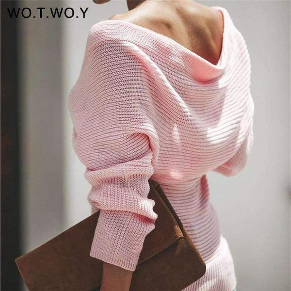 Planet Gates T865-Black / L Sexy V Neck Cross Knitted Sweater Women Pullover Hollow Out 2018 Winter Cashmere Women Sweater Backless Streetwear Jumper