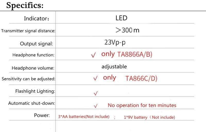 TA8866A RJ11 RJ45 8P 6P Telephone Wire Tracker Network Cable Tester Detector Line Finder