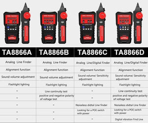 TA8866A RJ11 RJ45 8P 6P Telephone Wire Tracker Network Cable Tester Detector Line Finder