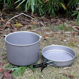 Planet Gates Tableware Outdoor Cooking Set Camping Cookware Picnic Hiking Cooking Utensils Pot