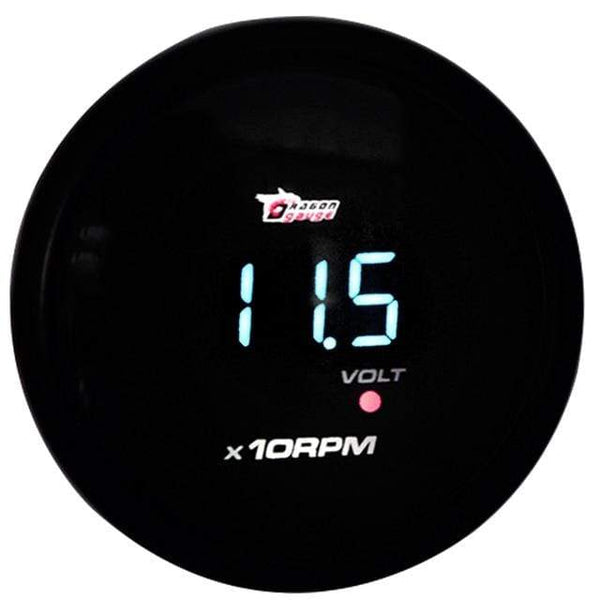 Planet Gates Tachometer DRAGON GAUGE 2" 52mm Boost/Water Temp/Oil Temp/Oil Pressure/Tachometer/Volt/Air Fuel Ratio/EGT/Vacuum Meter Digital+Gauge Pods