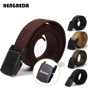 Tactical Belt Men Nylon Army Belts Adjustable Outdoor Travel Waist Belt Army Plastic Buckle Belt For Trousers 120cm 130cm