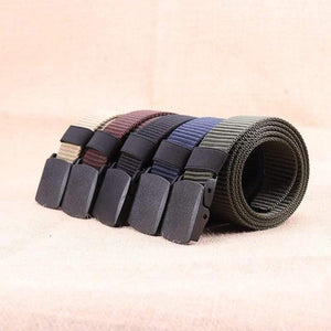 Tactical Belt Men Nylon Army Belts Adjustable Outdoor Travel Waist Belt Army Plastic Buckle Belt For Trousers 120cm 130cm