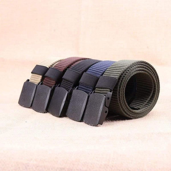 Tactical Belt Men Nylon Army Belts Adjustable Outdoor Travel Waist Belt Army Plastic Buckle Belt For Trousers 120cm 130cm