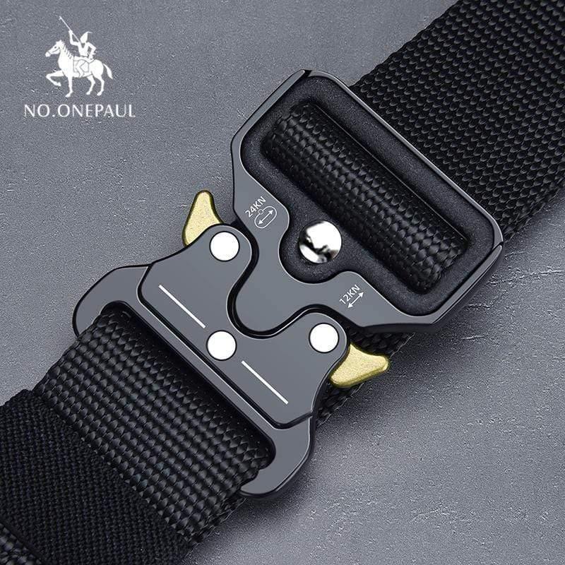 Tactical Belt Military High Quality Nylon Men's Training Belt Metal Multifunctional Buckle Outdoor Sports Hook New