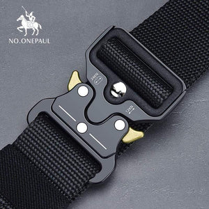 Tactical Belt Military High Quality Nylon Men's Training Belt Metal Multifunctional Buckle Outdoor Sports Hook New