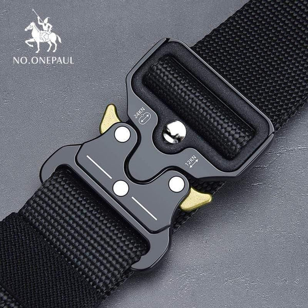 Tactical Belt Military High Quality Nylon Men's Training Belt Metal Multifunctional Buckle Outdoor Sports Hook New