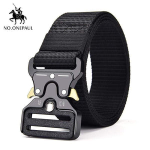 Tactical Belt Military High Quality Nylon Men's Training Belt Metal Multifunctional Buckle Outdoor Sports Hook New