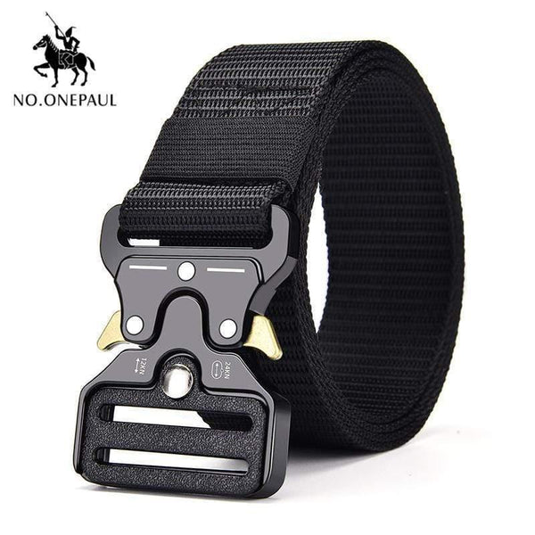 Tactical Belt Military High Quality Nylon Men's Training Belt Metal Multifunctional Buckle Outdoor Sports Hook New