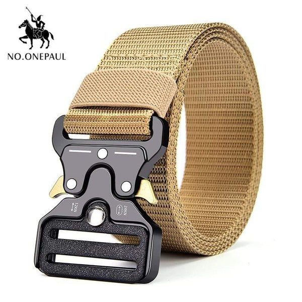 Tactical Belt Military High Quality Nylon Men's Training Belt Metal Multifunctional Buckle Outdoor Sports Hook New